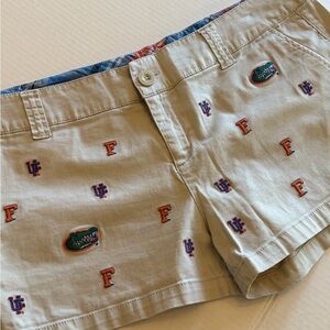 University of Florida Gators Embroidered Khaki Women’s Shorts - Gators Accent